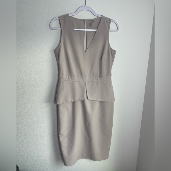 Asos midi pencil dress in peplum - Grey - Picture 2 of 8